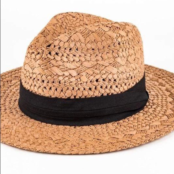 Find The Sun Short Brim Panama Hat-Light Brown - Picture 2 of 7